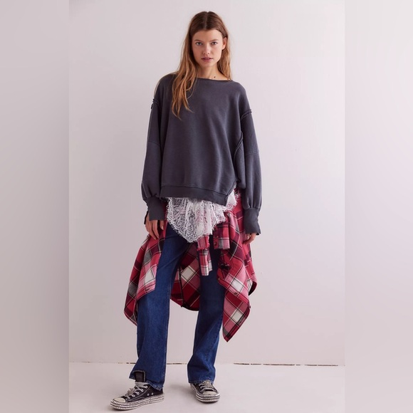 Free People Camden Pullover In Black - Picture 2 of 4